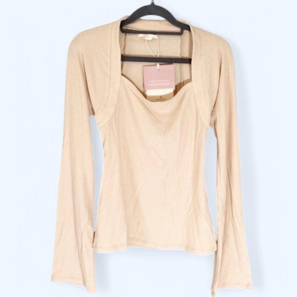 NWOT Nap Loungewear Square Neck Ribbed Top - Picture 2 of 14